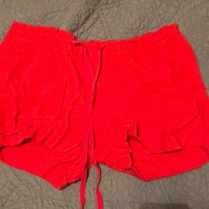 red shorts